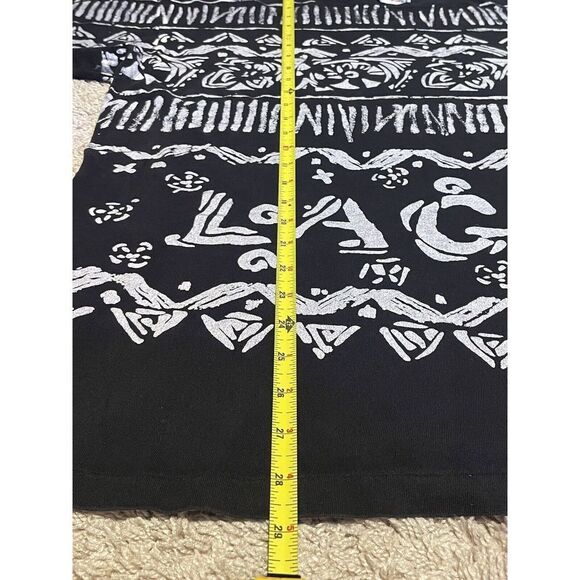 LAGUNA All-Over Tribal Aztec Design Men's Black Shirt Large VTG 80s 90s USA‎ - Picture 4 of 7